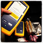 Our new Fluke Versiv Tester